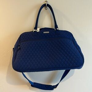 Vera Bradley Grand Travel Blue Lapis Quilted Microfiber Travel Bag Large